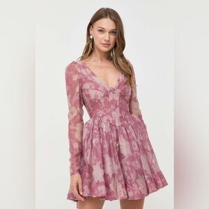 Elegant Pink Floral Dress